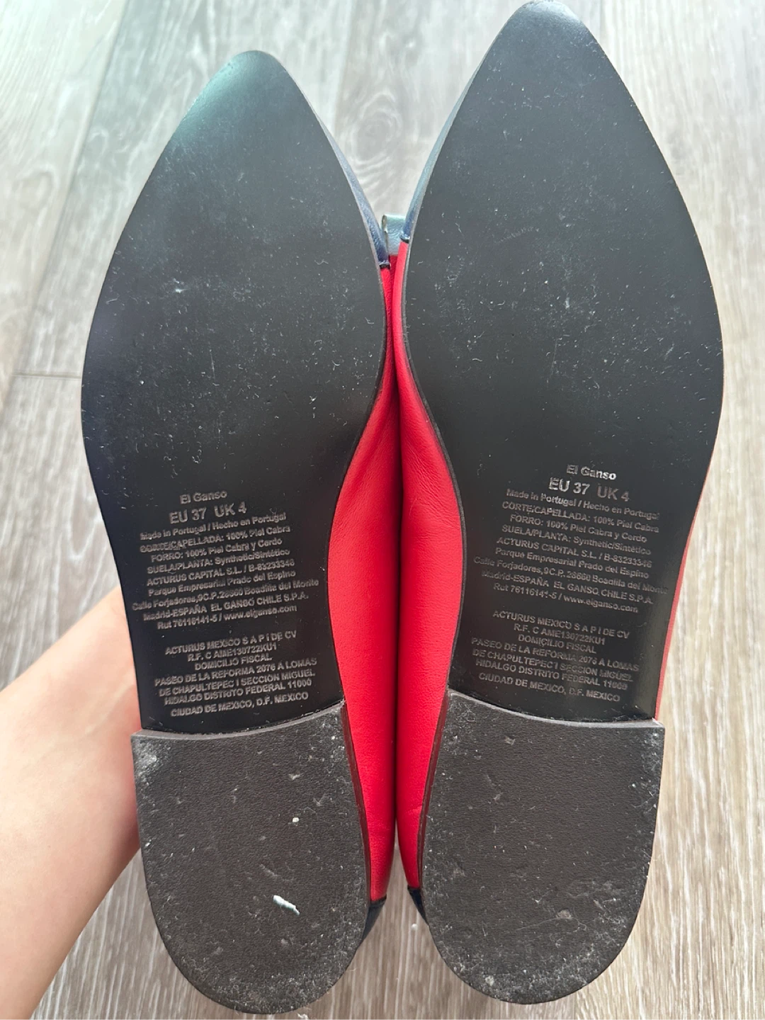 El Ganso Red & Navy Pointed Flats - EU 37 / UK 4 - photo 4