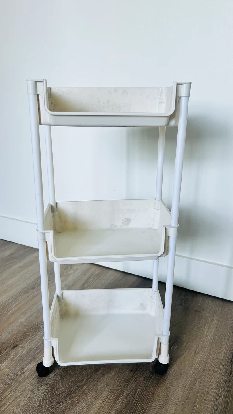White 5-Tier Rolling Storage Cart - photo 3