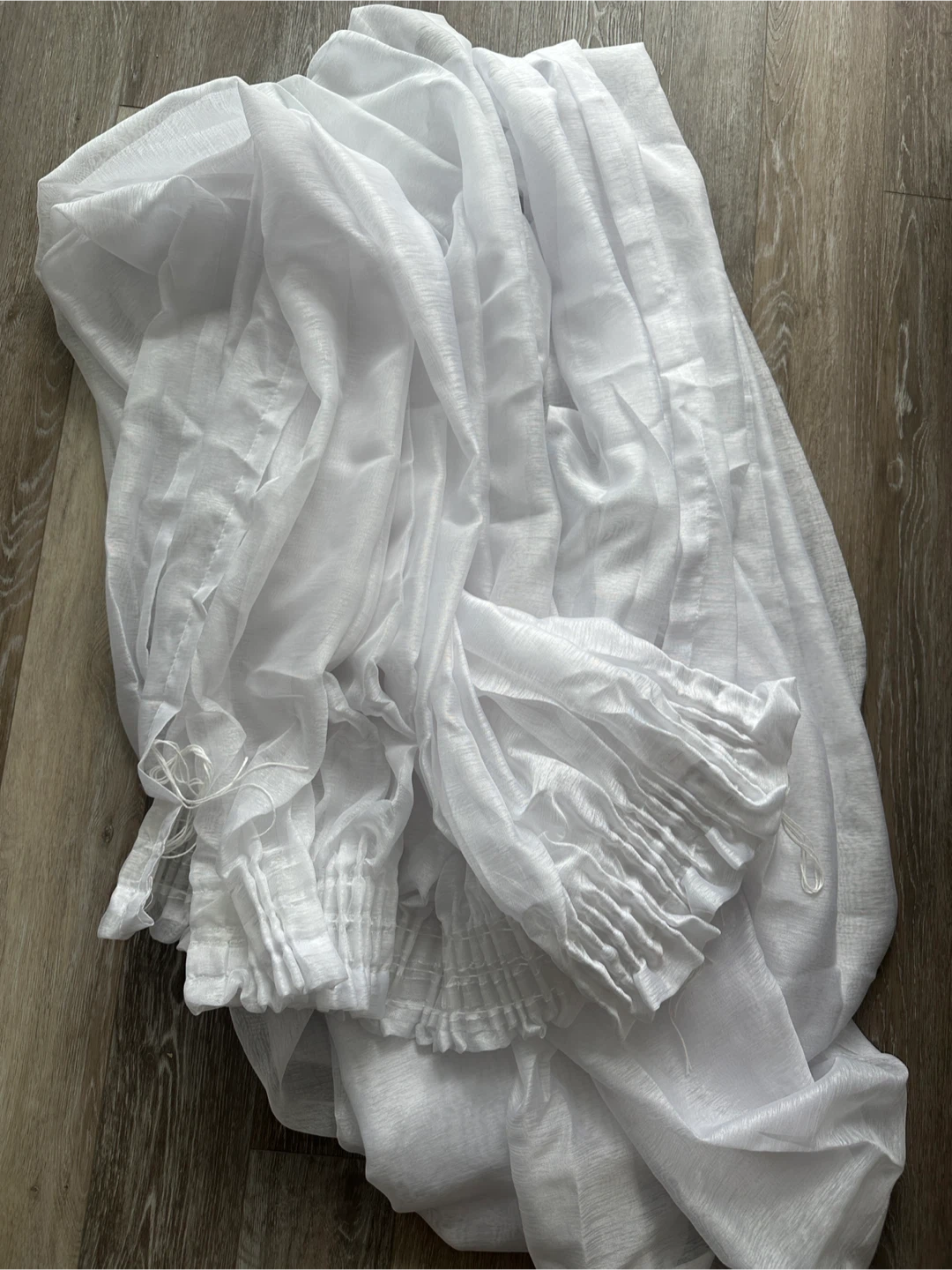 Lite Out White Sheer Curtains Set
