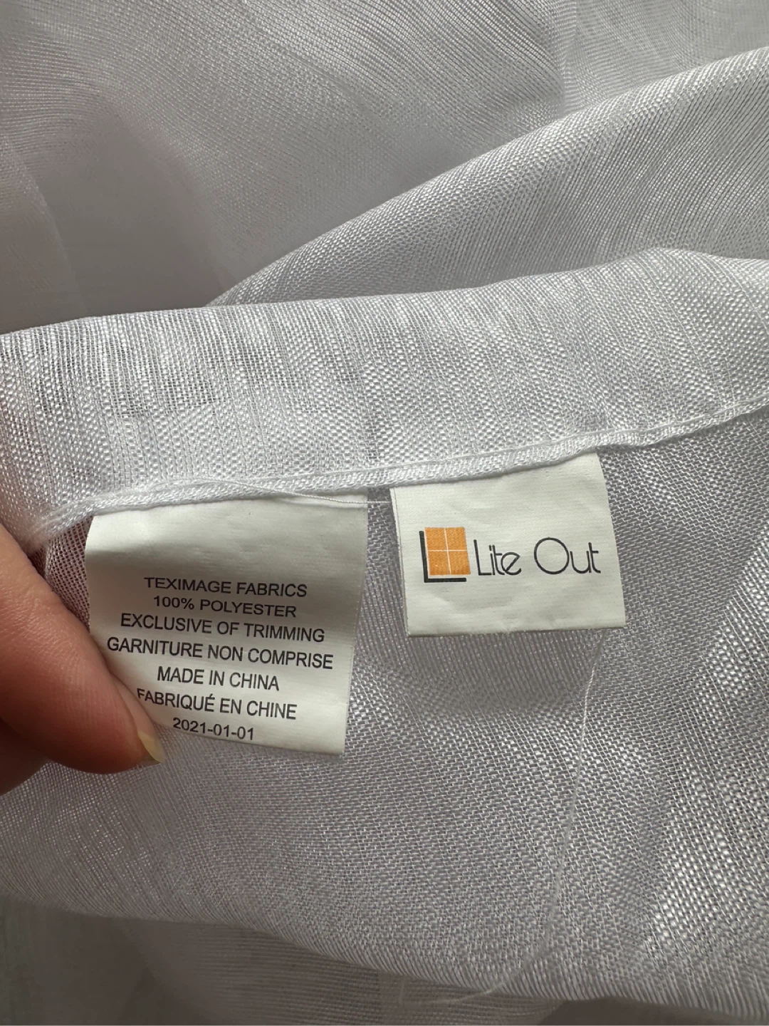 Lite Out White Sheer Curtains Set - photo 4