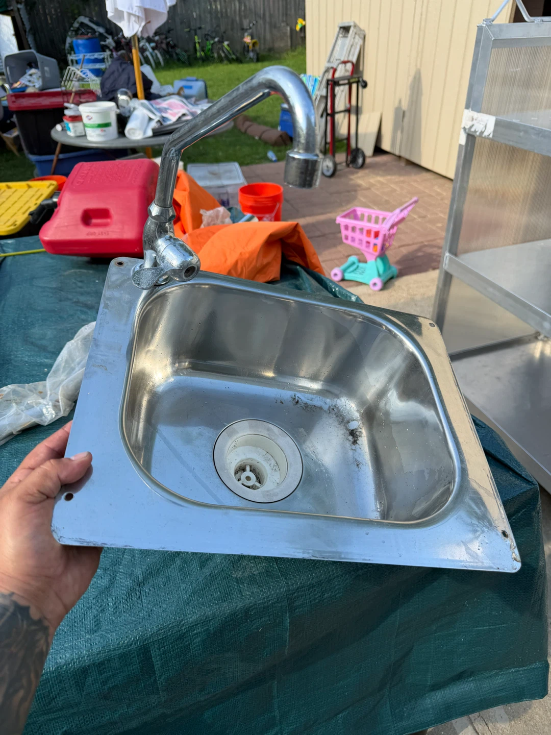 Stainless Steel Utility Sink with Faucet