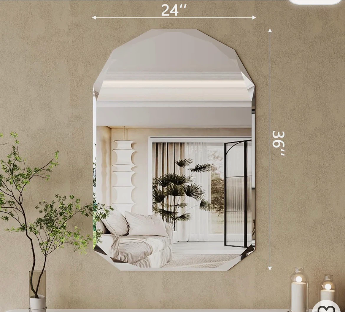 Decorative Beveled Mirror - 24" x 36"