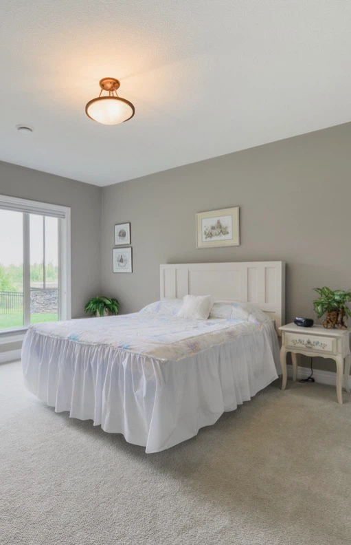 Queen headboard, metal frame, mattress and boxspring