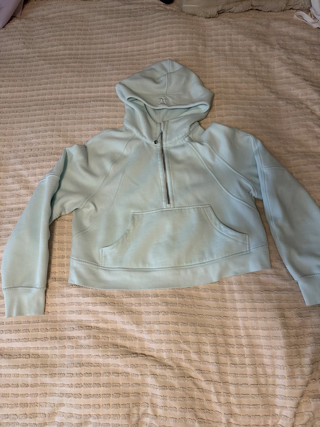 Lululemon Half Zip Hoodie Light Blue M/L