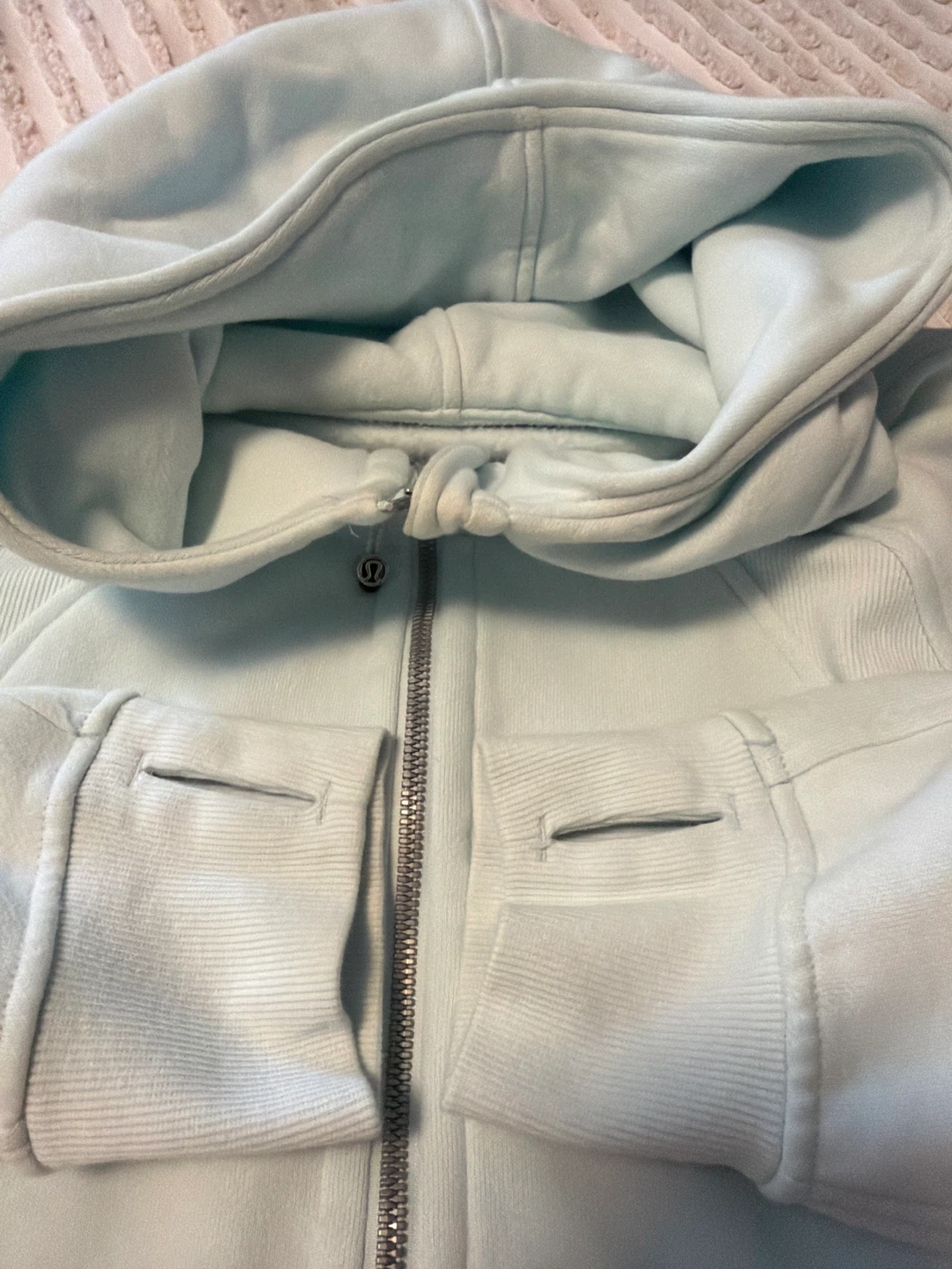 Lululemon Half Zip Hoodie Light Blue M/L - photo 3