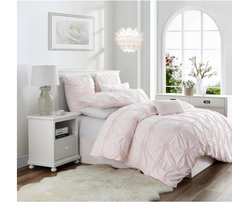 Luxury Floral Ruffled Duvet Cover Set – $35 🤍 - photo 2