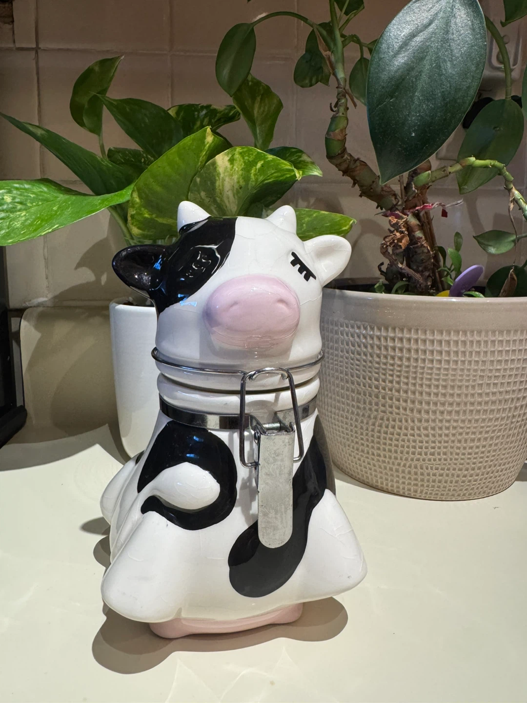 Cow Ceramic Storage Jar