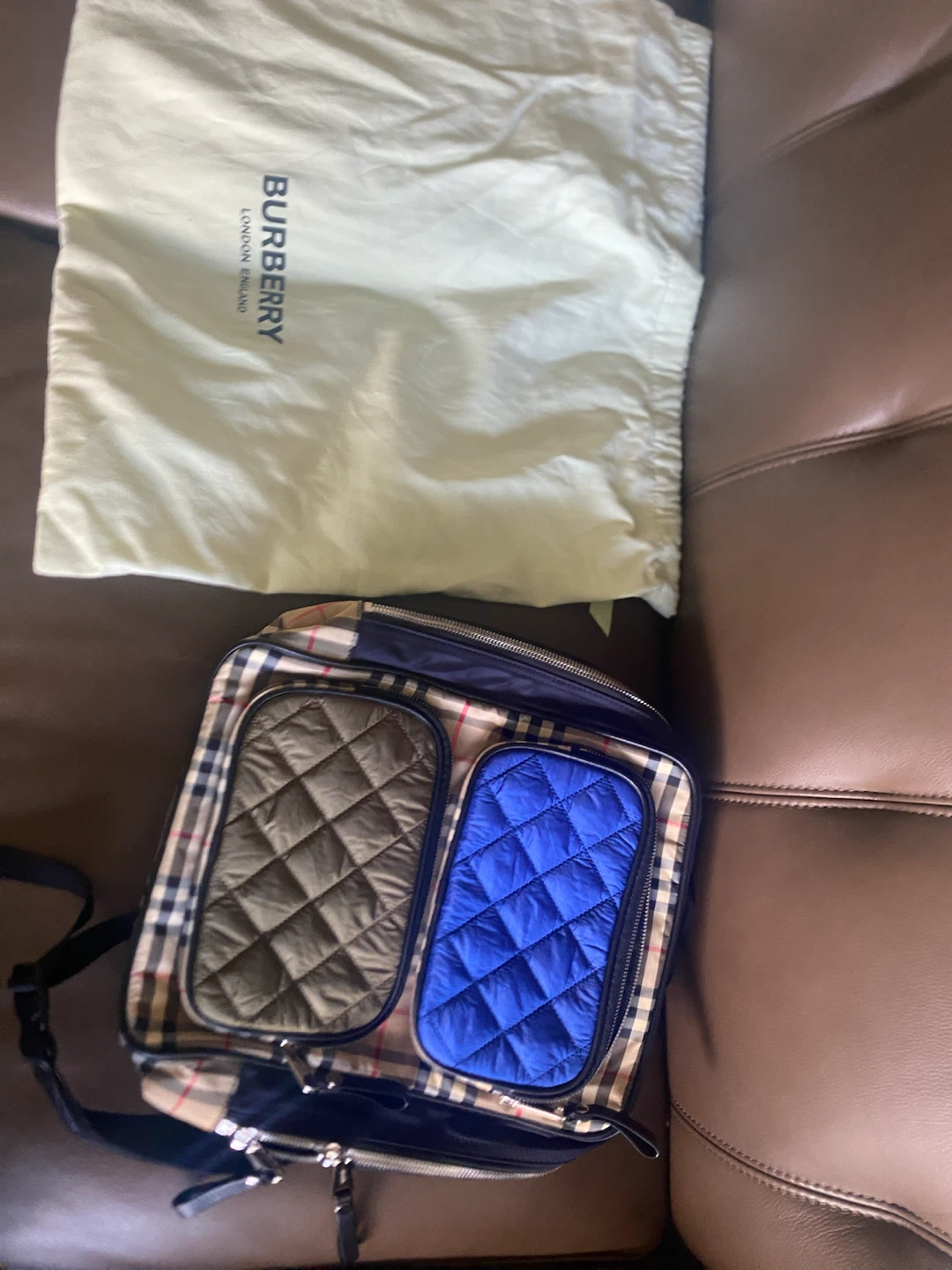 Burberry Nova Check Backpack with Pouches