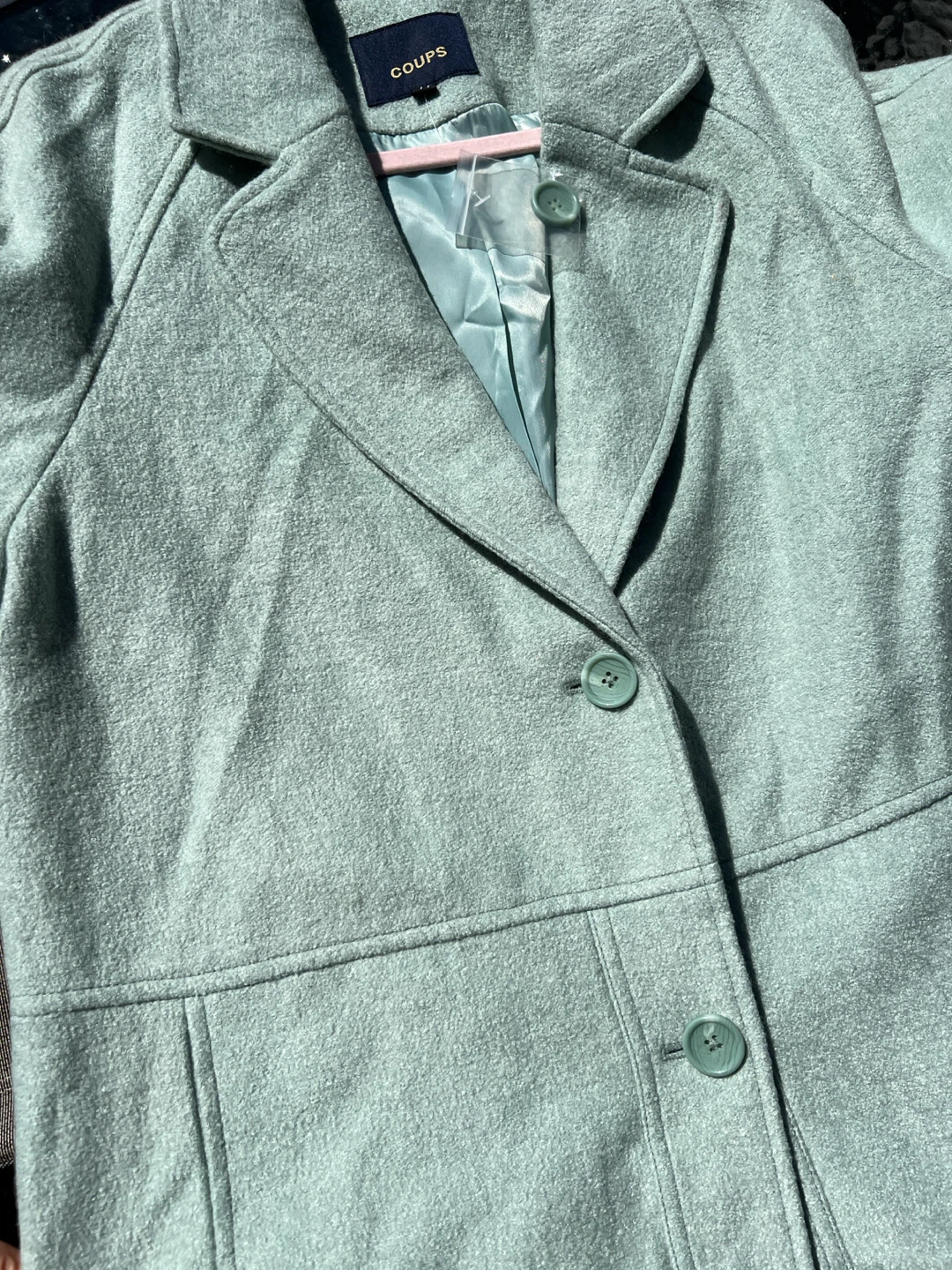 Brand New! Light Green Button-Down Coat - photo 2