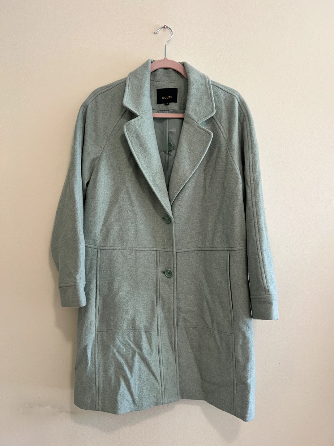 Brand New! Light Green Button-Down Coat - photo 4