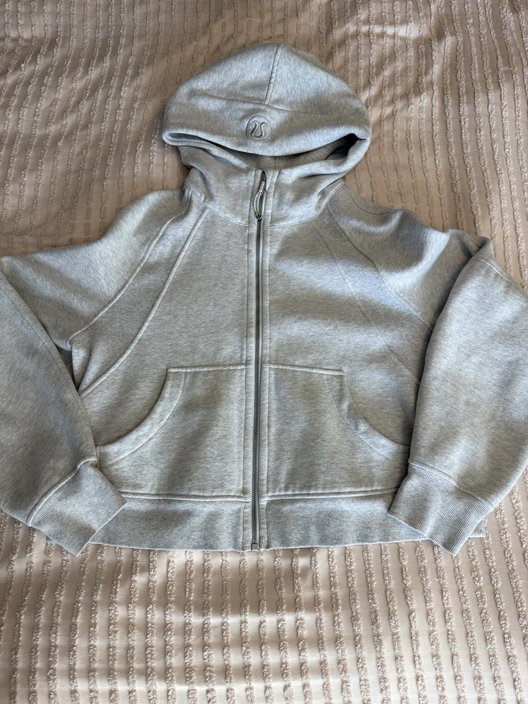 Lululemon Grey Zip-Up Hoodie - Size M/L