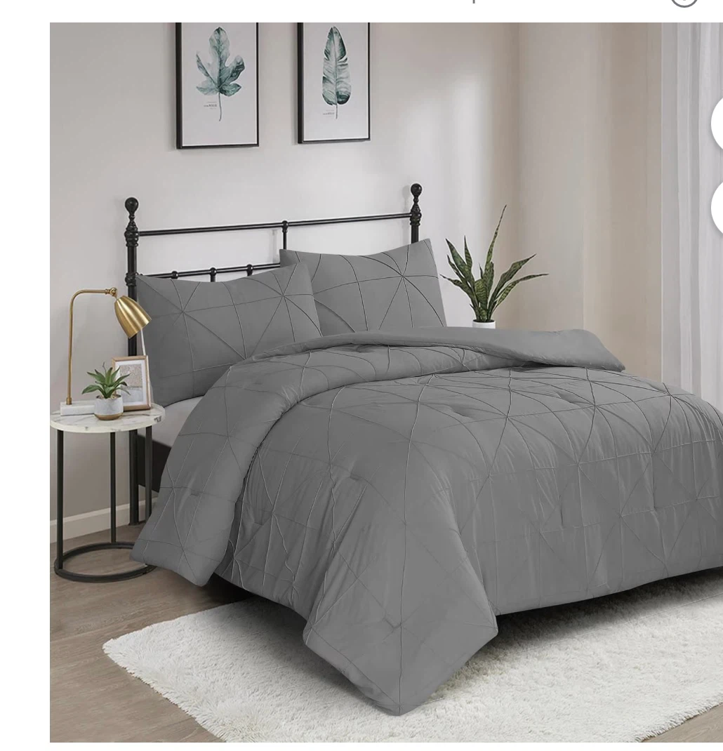 3-Piece Hartford Pintuck Comforter Set – King – $35