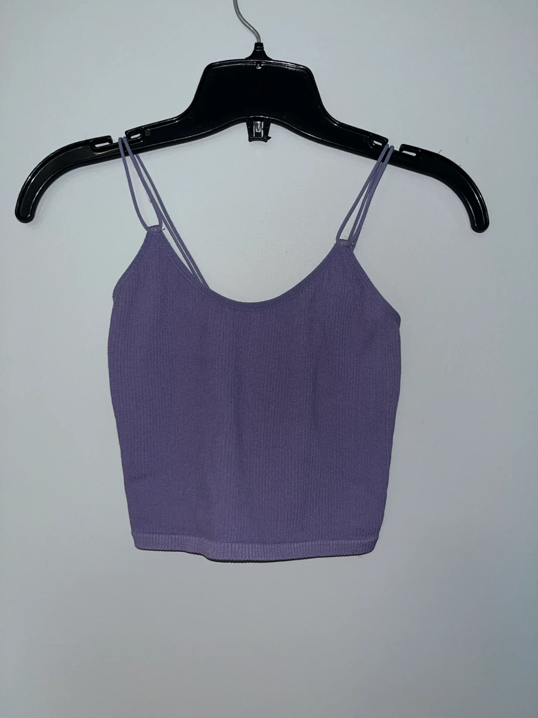 Purple Ribbed Crop top