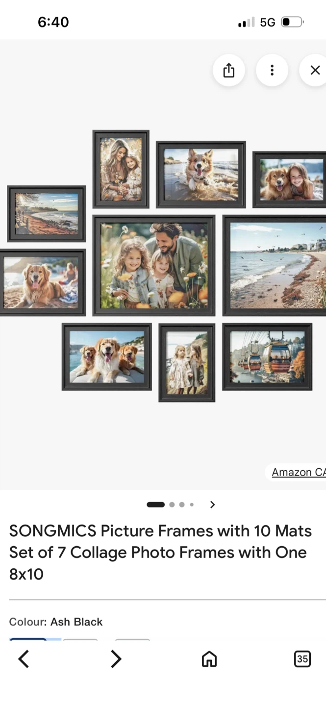 This set includes 10 collage photo frames and 10 mats. - photo 2