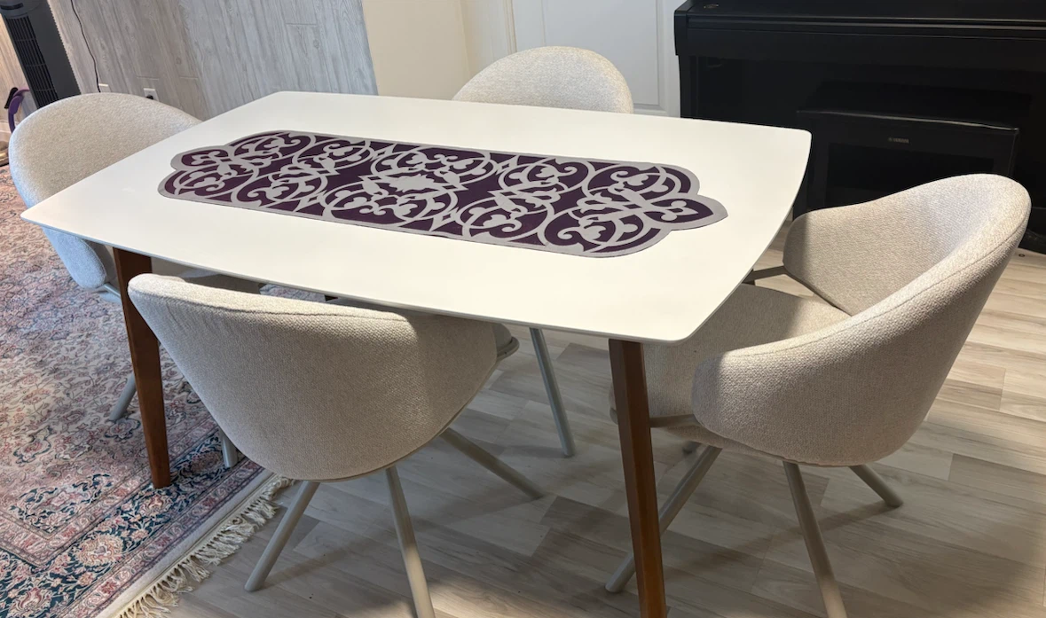 White Extendable Dining Table with Wood Legs