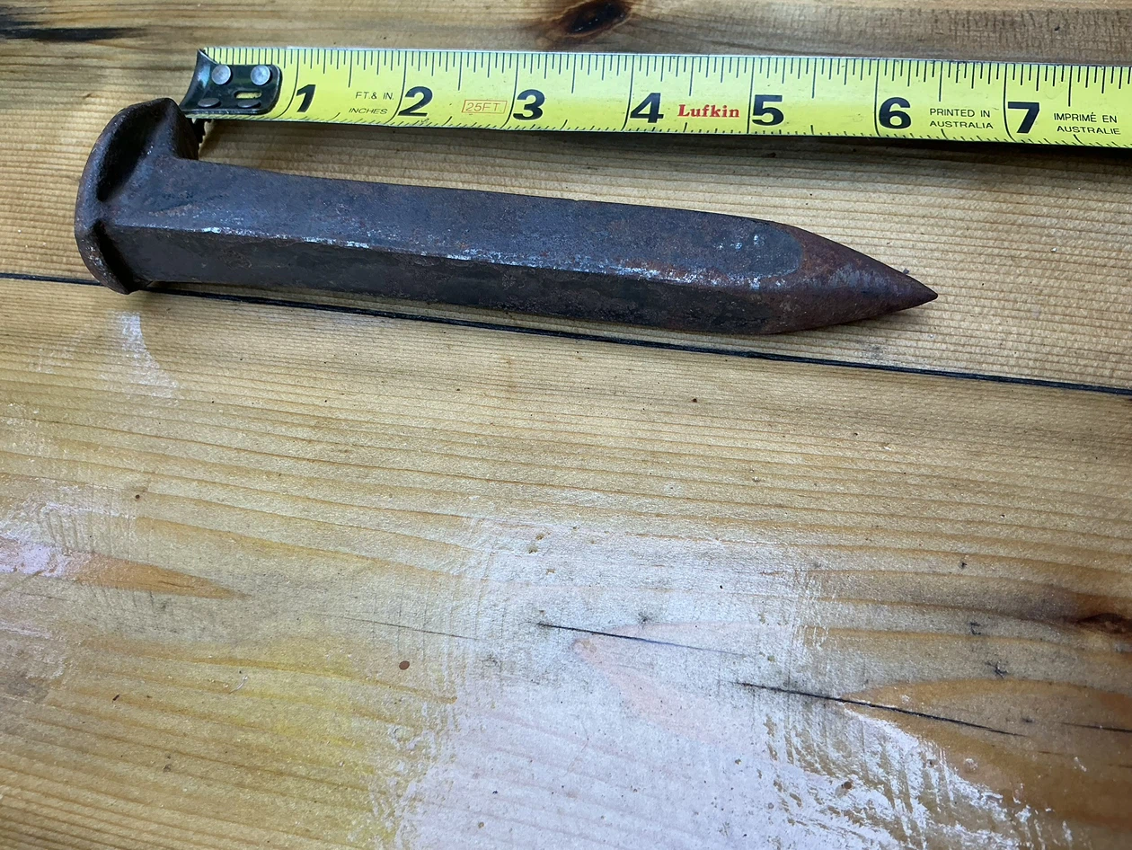 Antique Blacksmith Railroad Spike Made into an Anvil Hardy Stake - photo 2