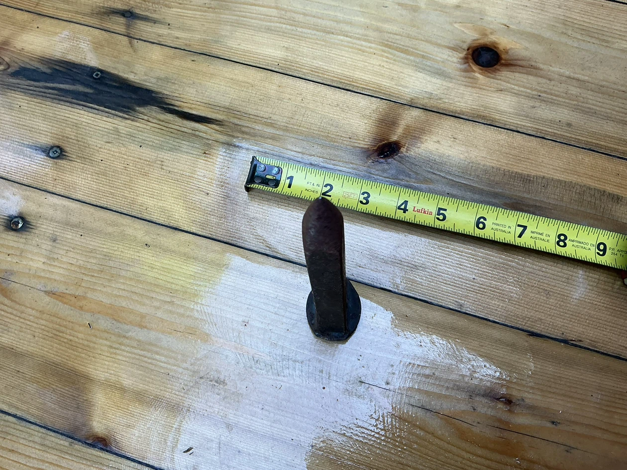 Antique Blacksmith Railroad Spike Made into an Anvil Hardy Stake - photo 4