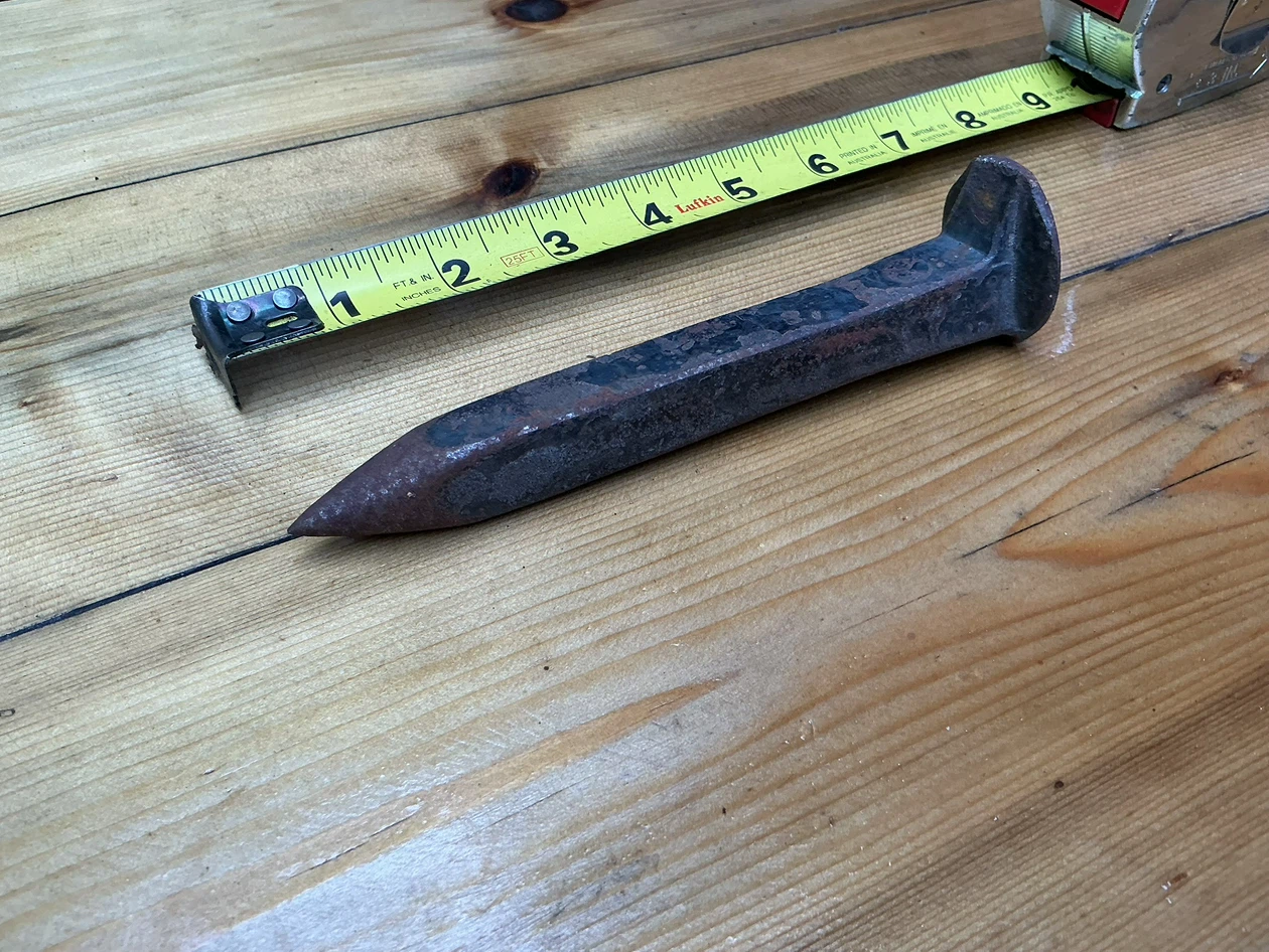 Antique Blacksmith Railroad Spike Made into an Anvil Hardy Stake - photo 5