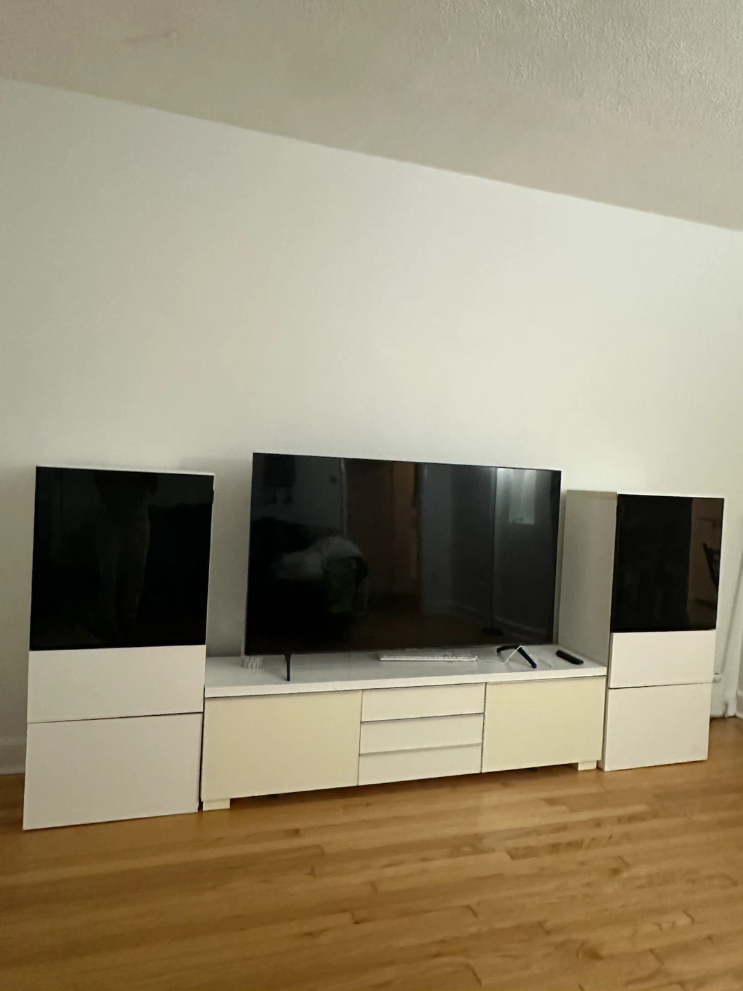 IKEA BESTA TV Stand and Side Cabinets