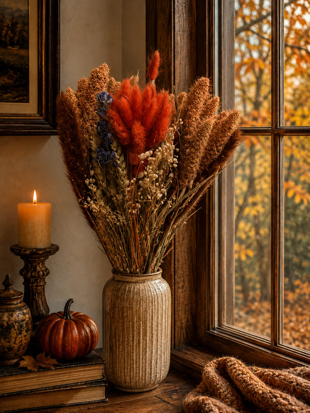 NEW Second Nature Designs Dried Flower Bouquet