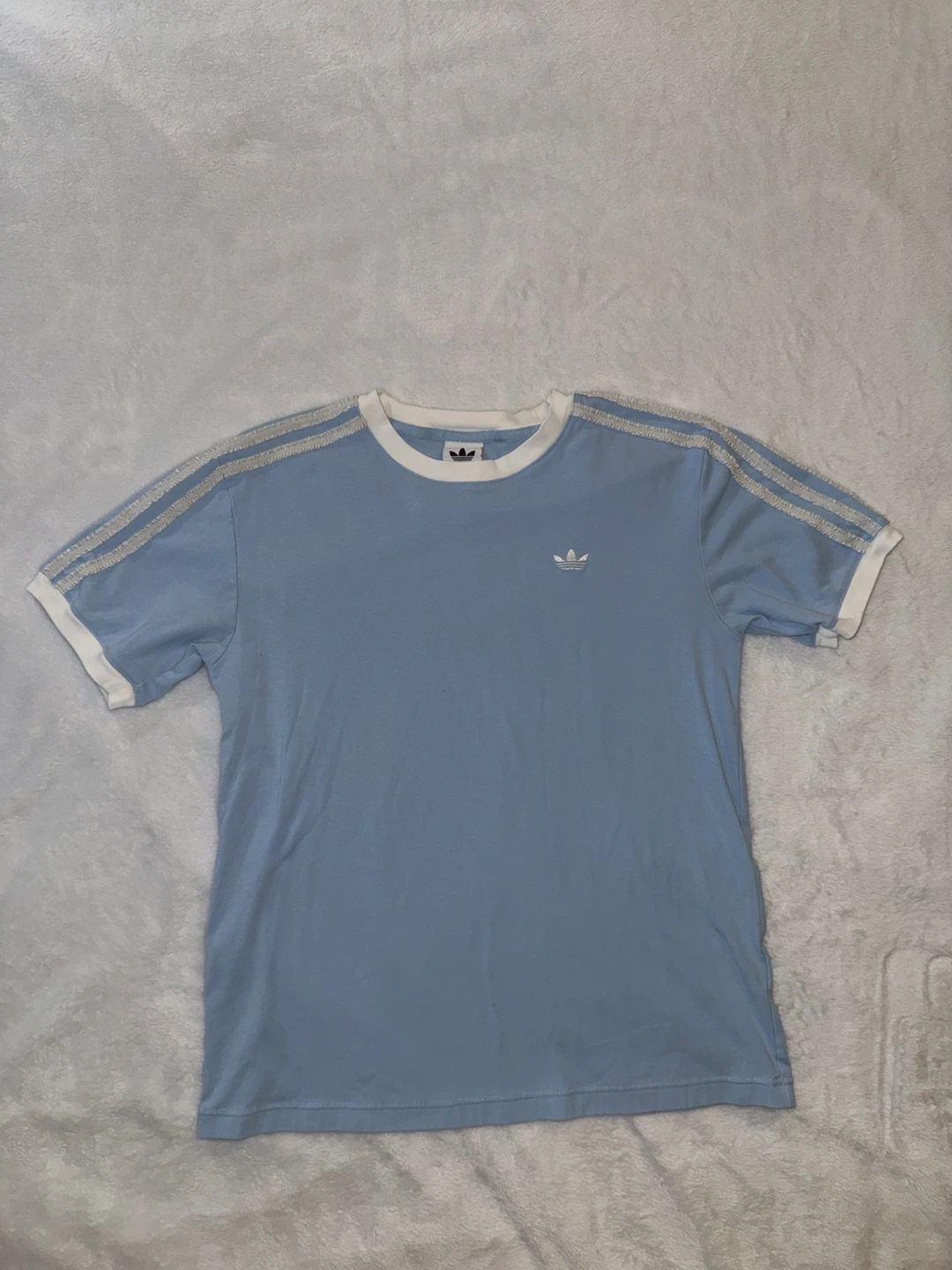 Adidas Baby Blue 3-Stripes T-Shirt