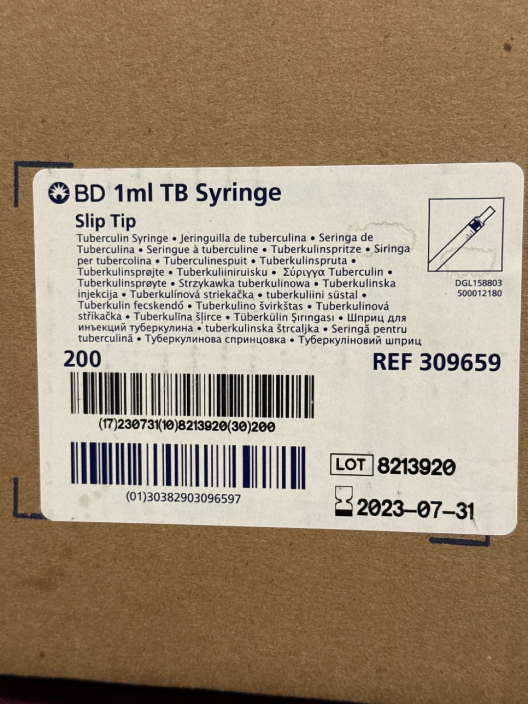 BD 1ml TB Syringe - 168 units - photo 2