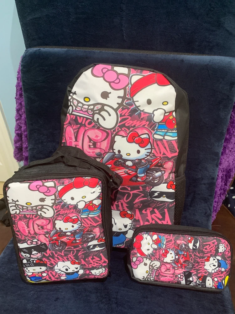 Hello Kitty Backpack, Lunch Bag & Pencil Case Set