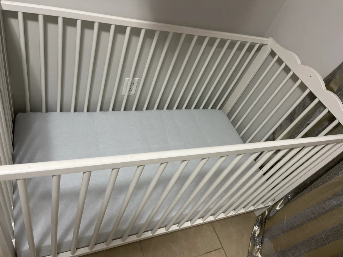 White Wooden Crib