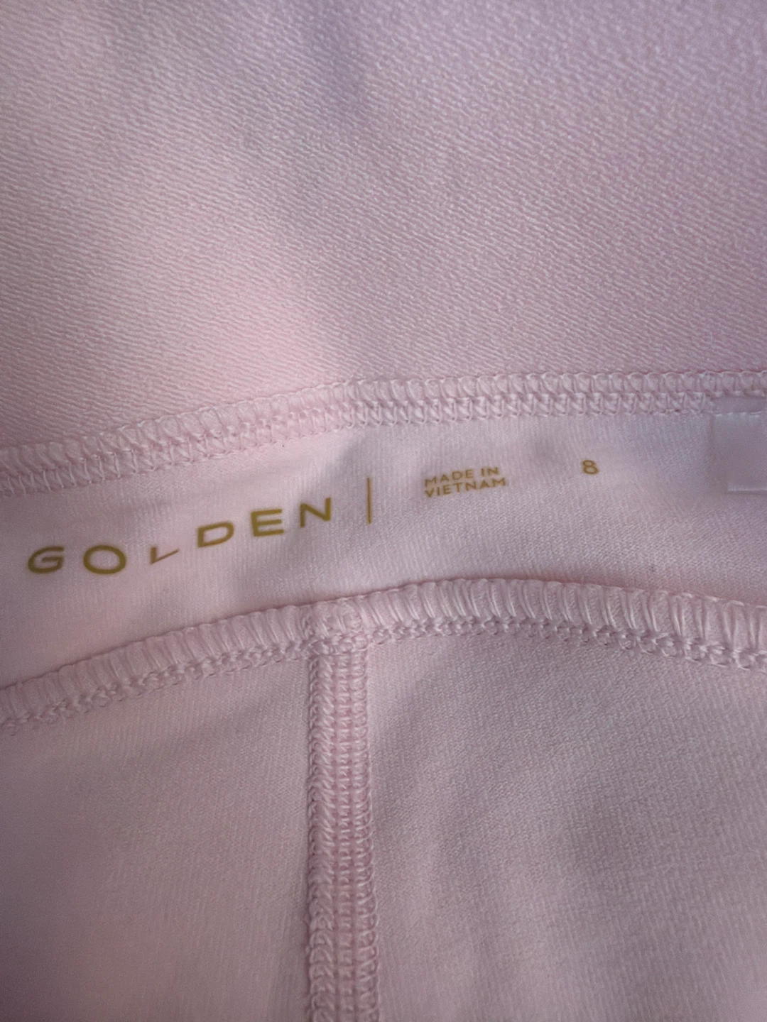 Aritzia Golden light pink athletic leggings size 8 - photo 5