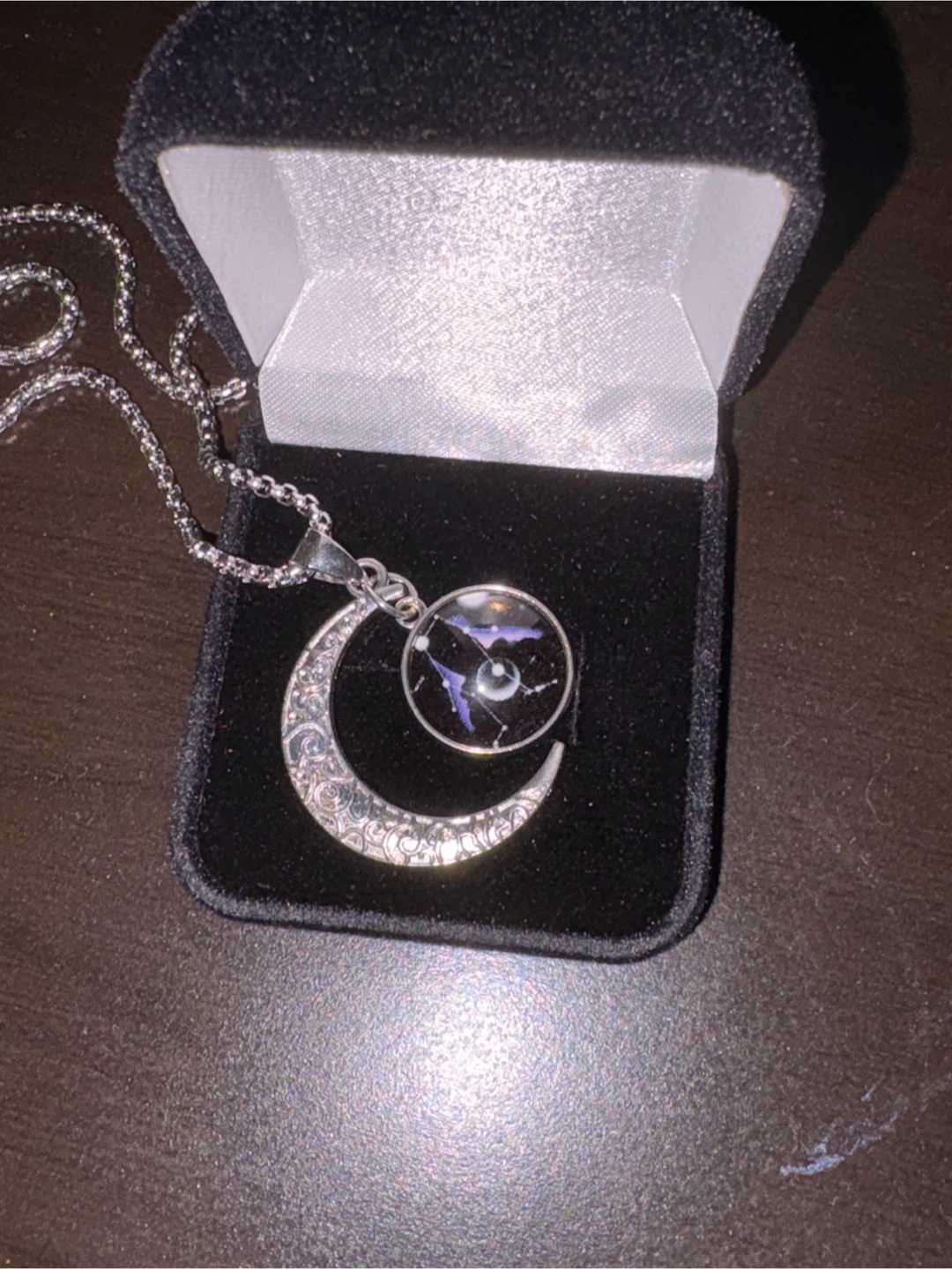 Moon and Star Constellation Pendant Necklace