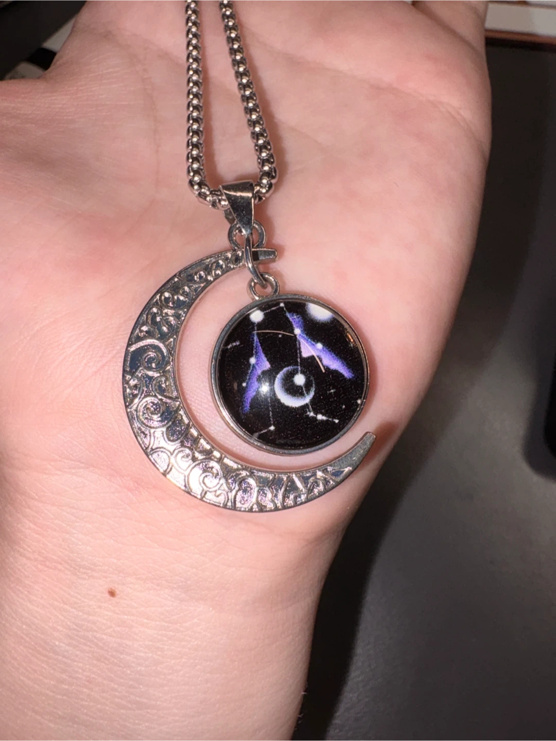 Moon and Star Constellation Pendant Necklace - photo 2
