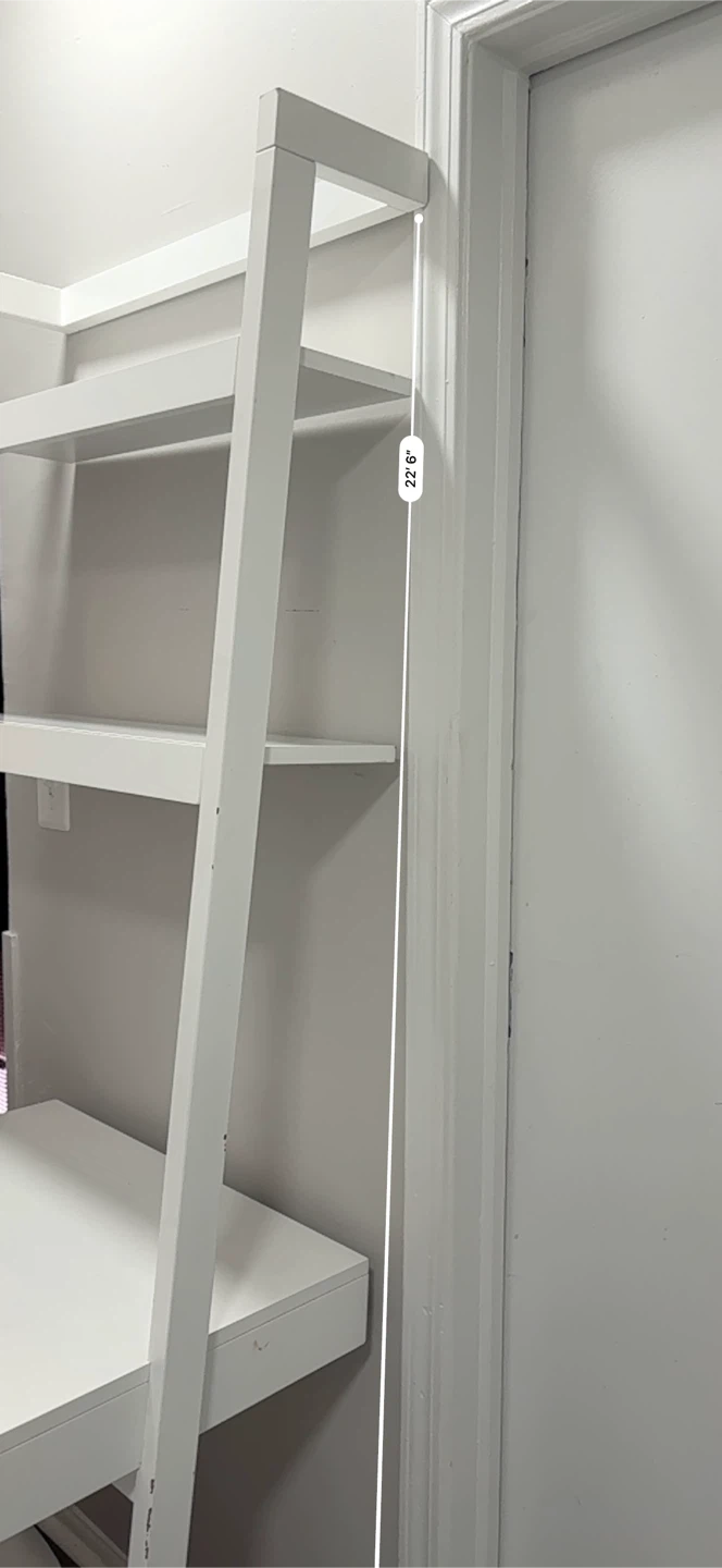 White Ladder Desk with Shelves - photo 4