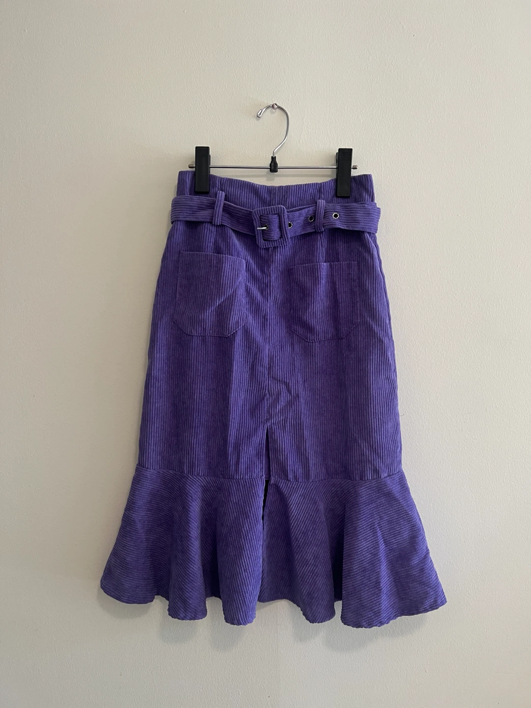 Purple Corduroy Blazer and Skirt Set - photo 3
