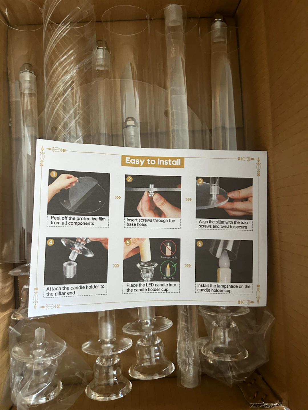 5 Heads Acrylic Candle Holder Set - photo 2
