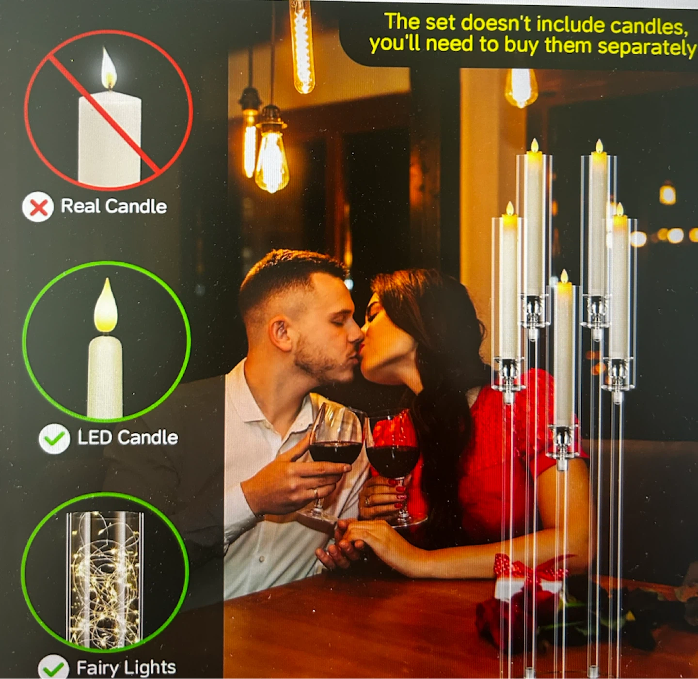 5 Heads Acrylic Candle Holder Set - photo 5