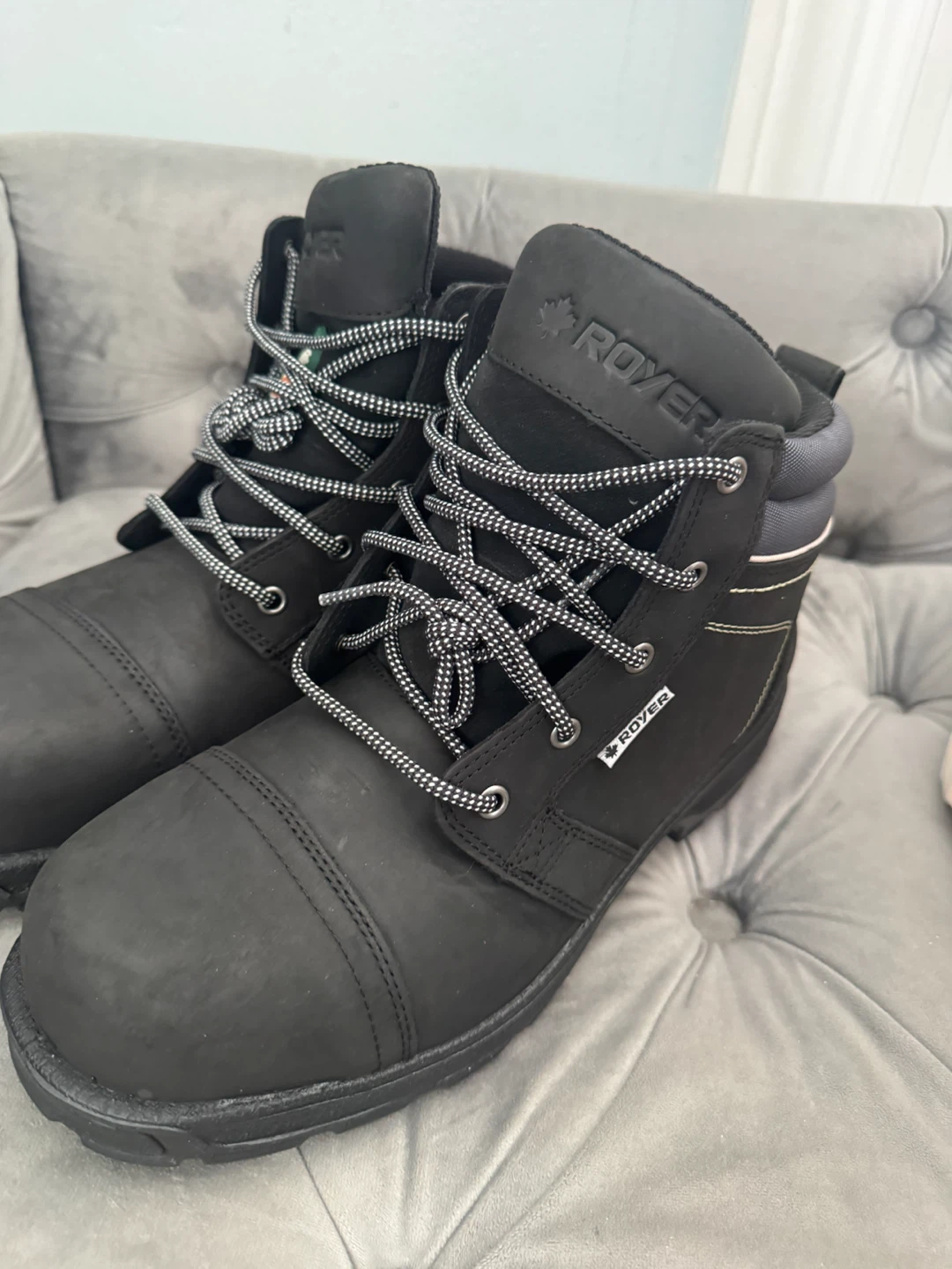 Royer Black Leather Work Boots - photo 2
