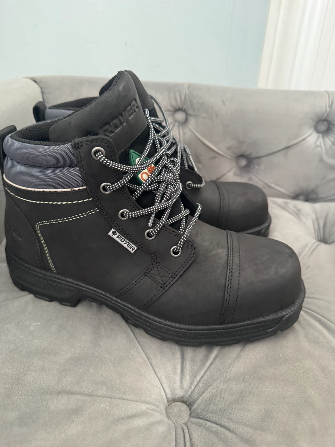 Royer Black Leather Work Boots - photo 3