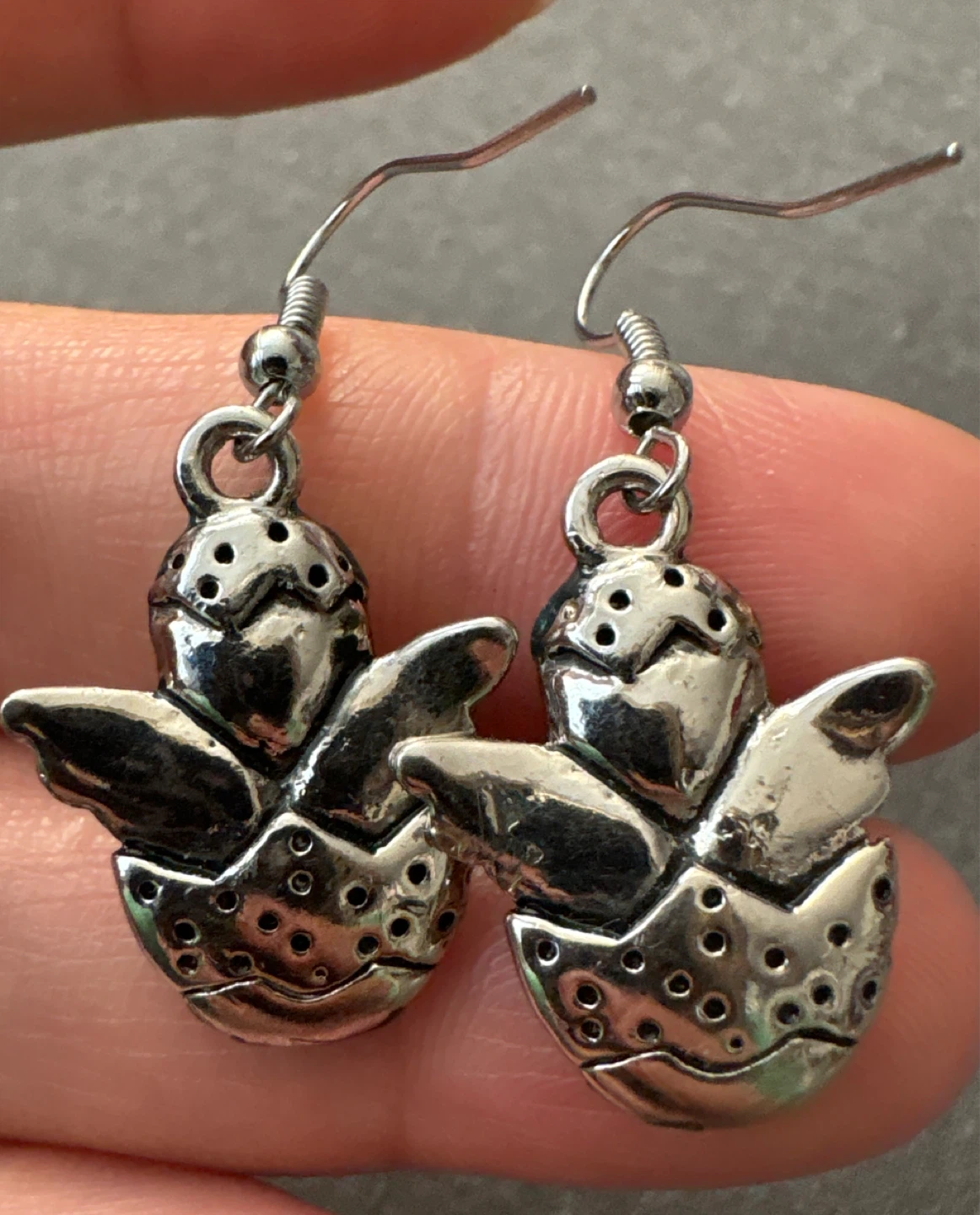 Easter Chick in Egg Dangle Earrings - photo 2
