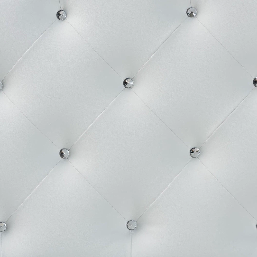 New Queen Size White Upholstered Button Tufted Headboard - photo 2
