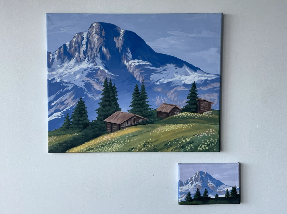 Handmade Moutain Painting