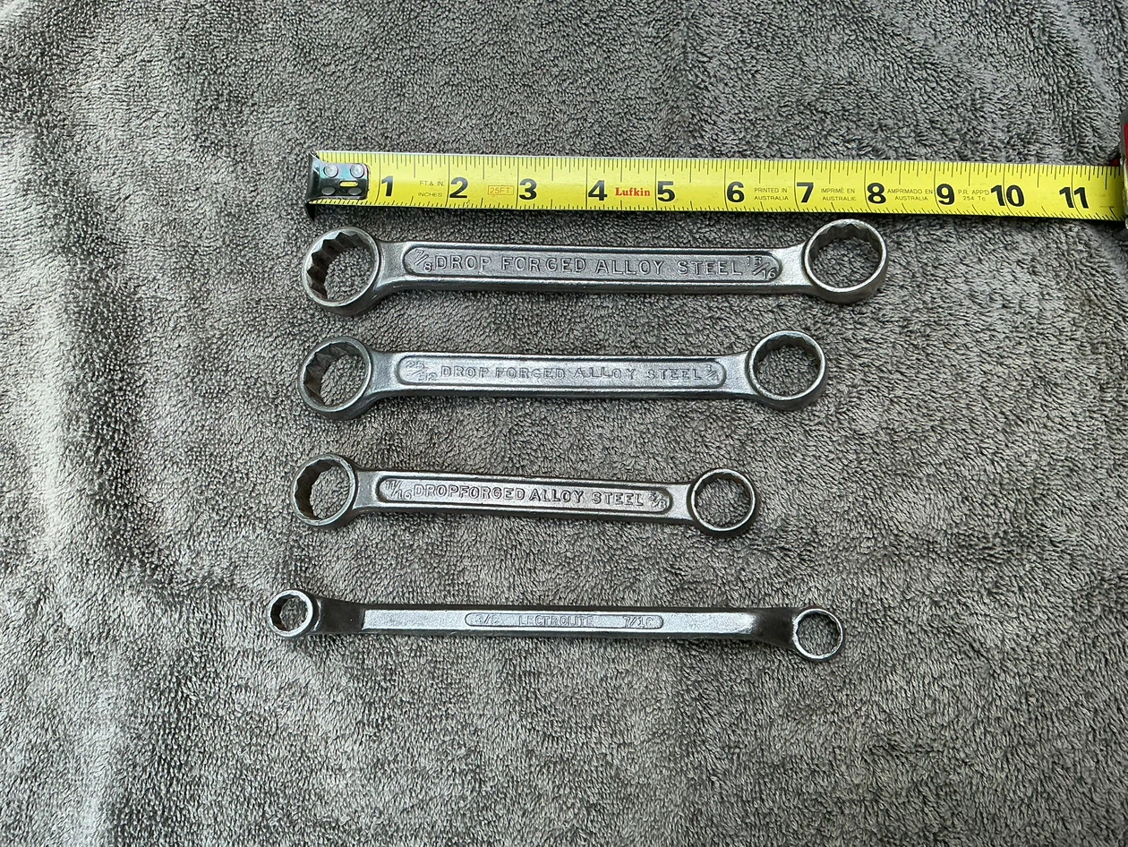 4 Combination Wrenches - Electrolite, Drop Forged Alloy Steel