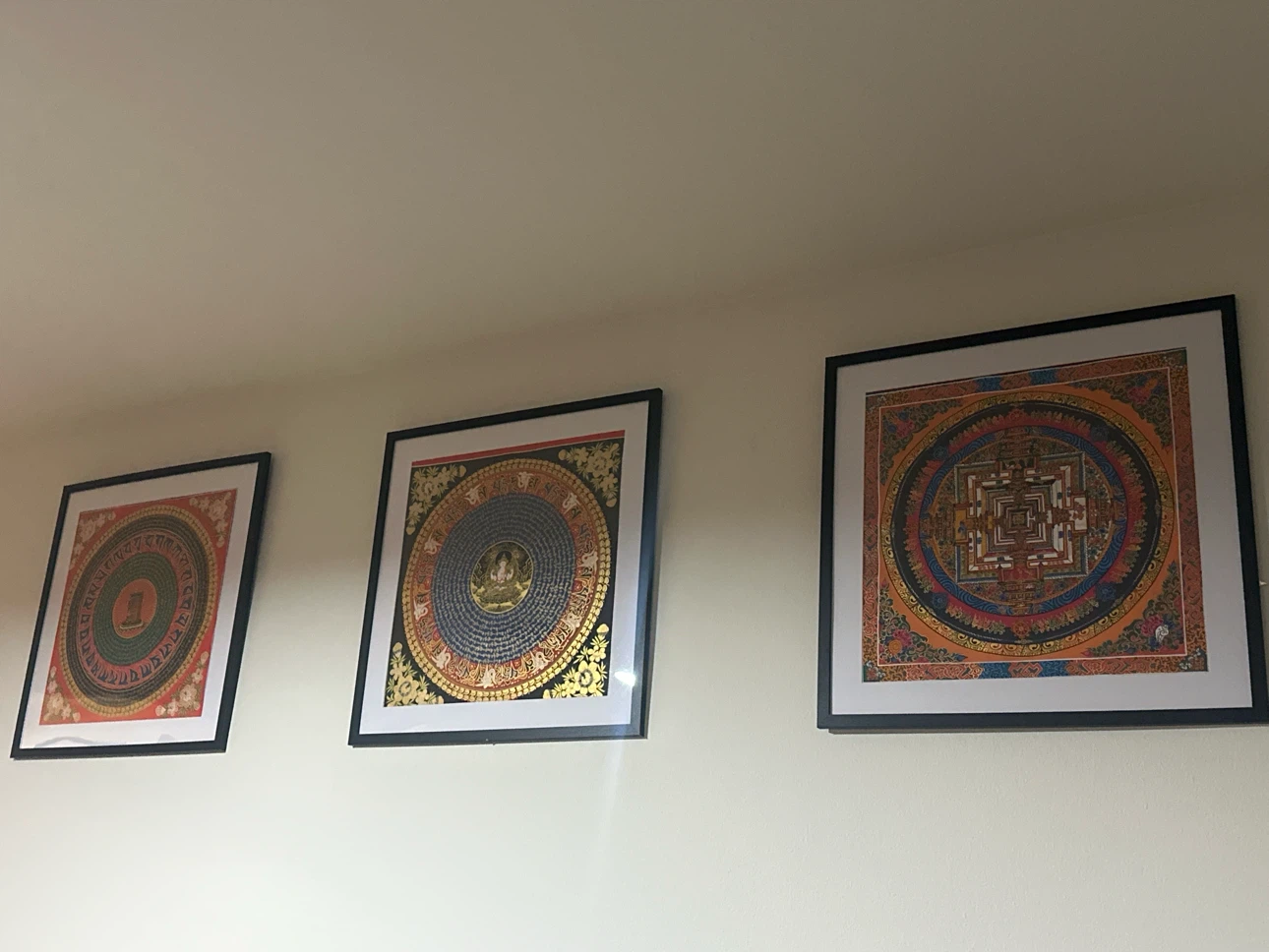 Set of 3 Framed Mandala Art Pieces