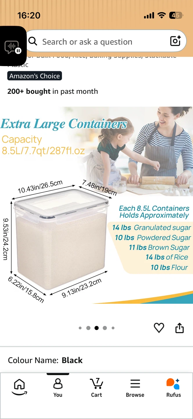 (-Aug30)Vtopmart Flour Sugar Storage Containers (2 Pack) - photo 3