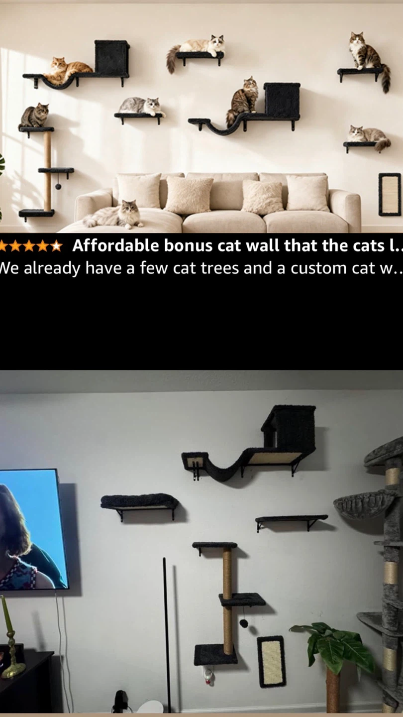 6-in-1 Wall Mounted Cat Furniture Shelves - photo 3