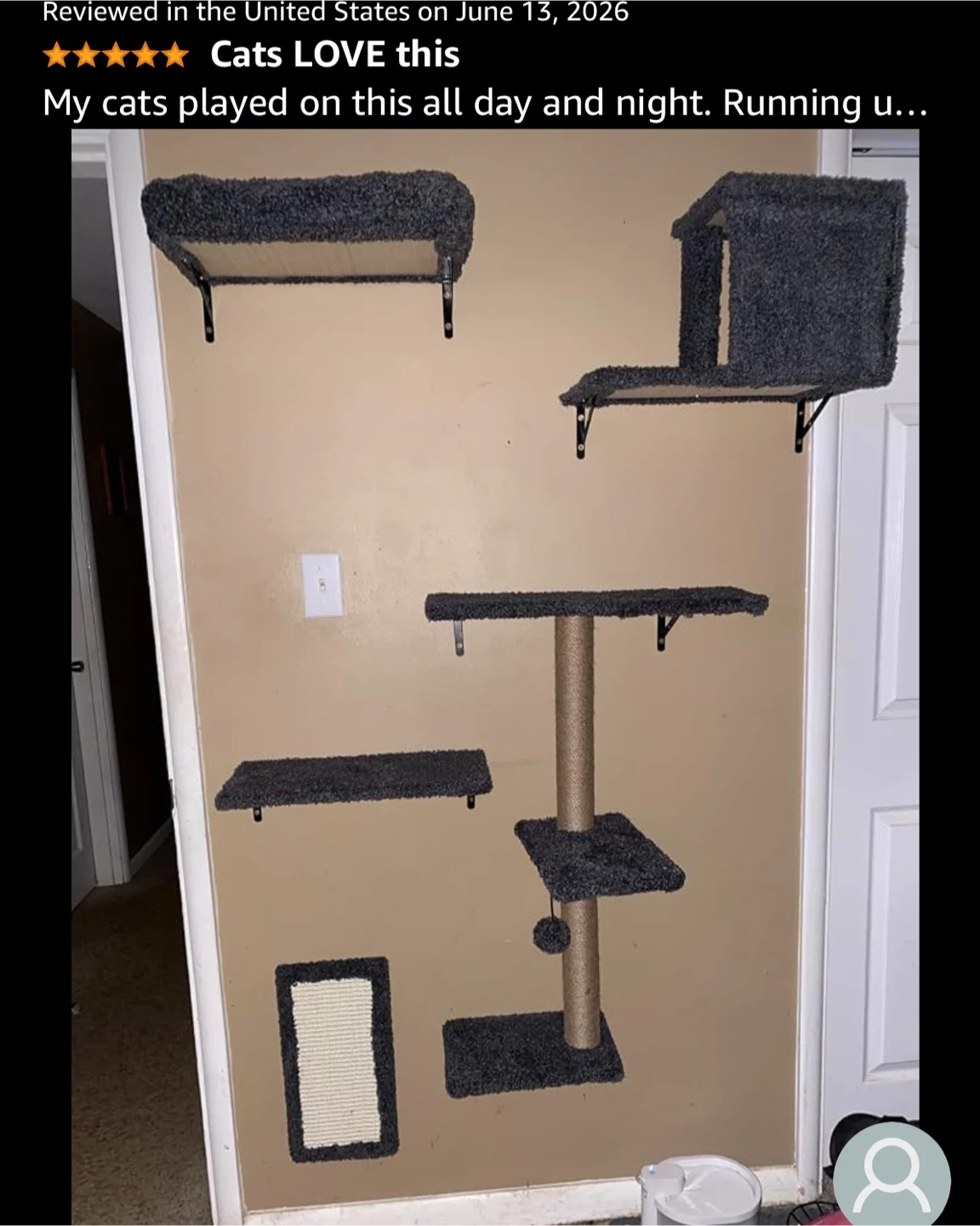 6-in-1 Wall Mounted Cat Furniture Shelves - photo 5