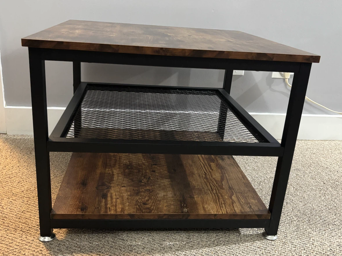 Rustic industrial Metal Side Table