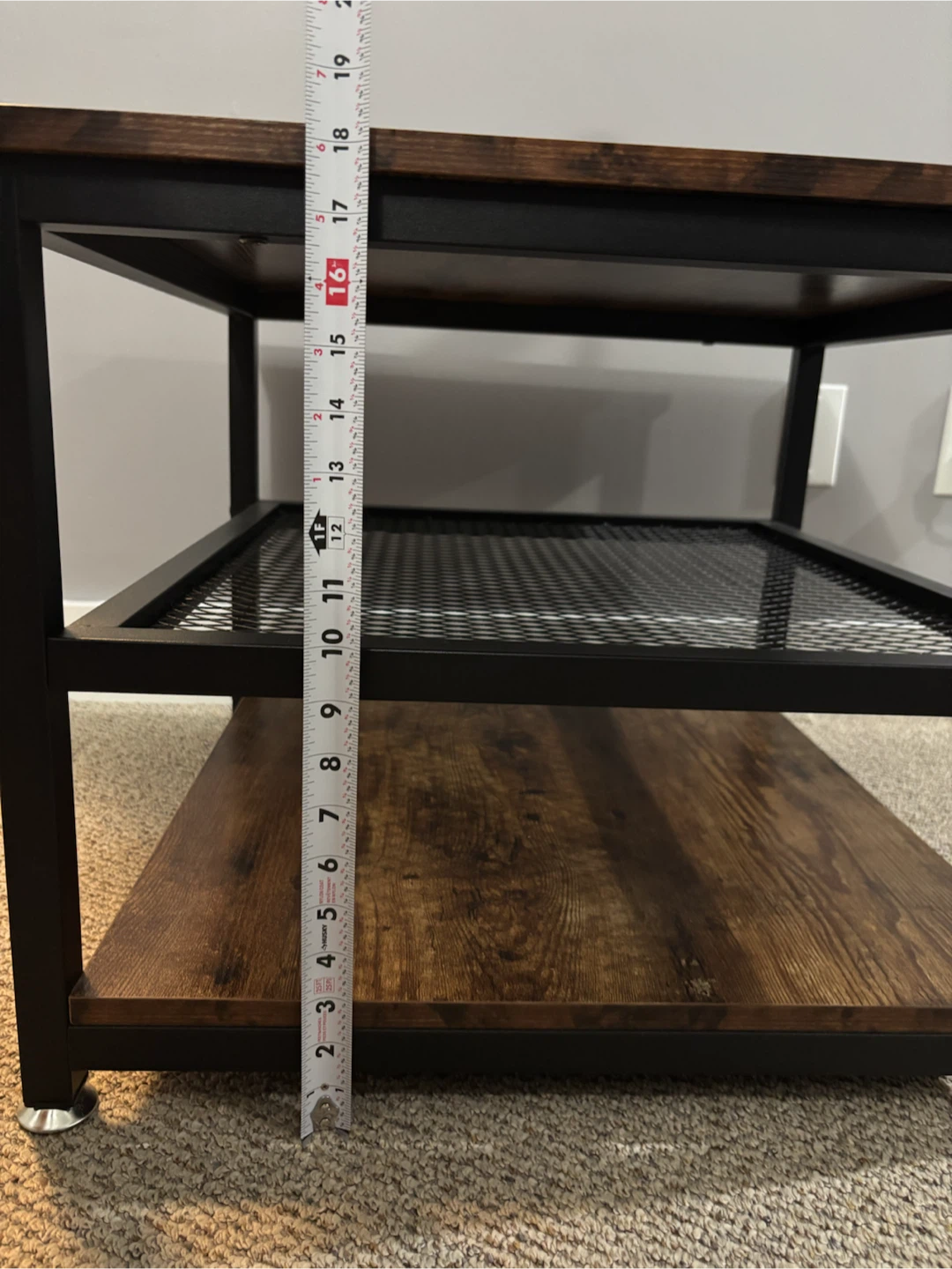 Rustic industrial Metal Side Table - photo 5
