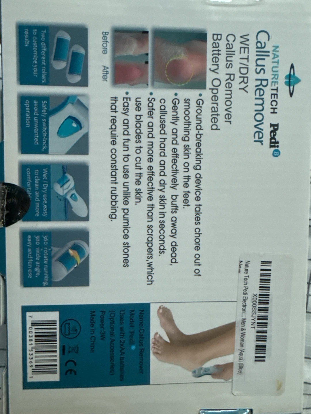 NatureTech Pedi Battery Operated Wet/Dry Callus Remover - photo 2