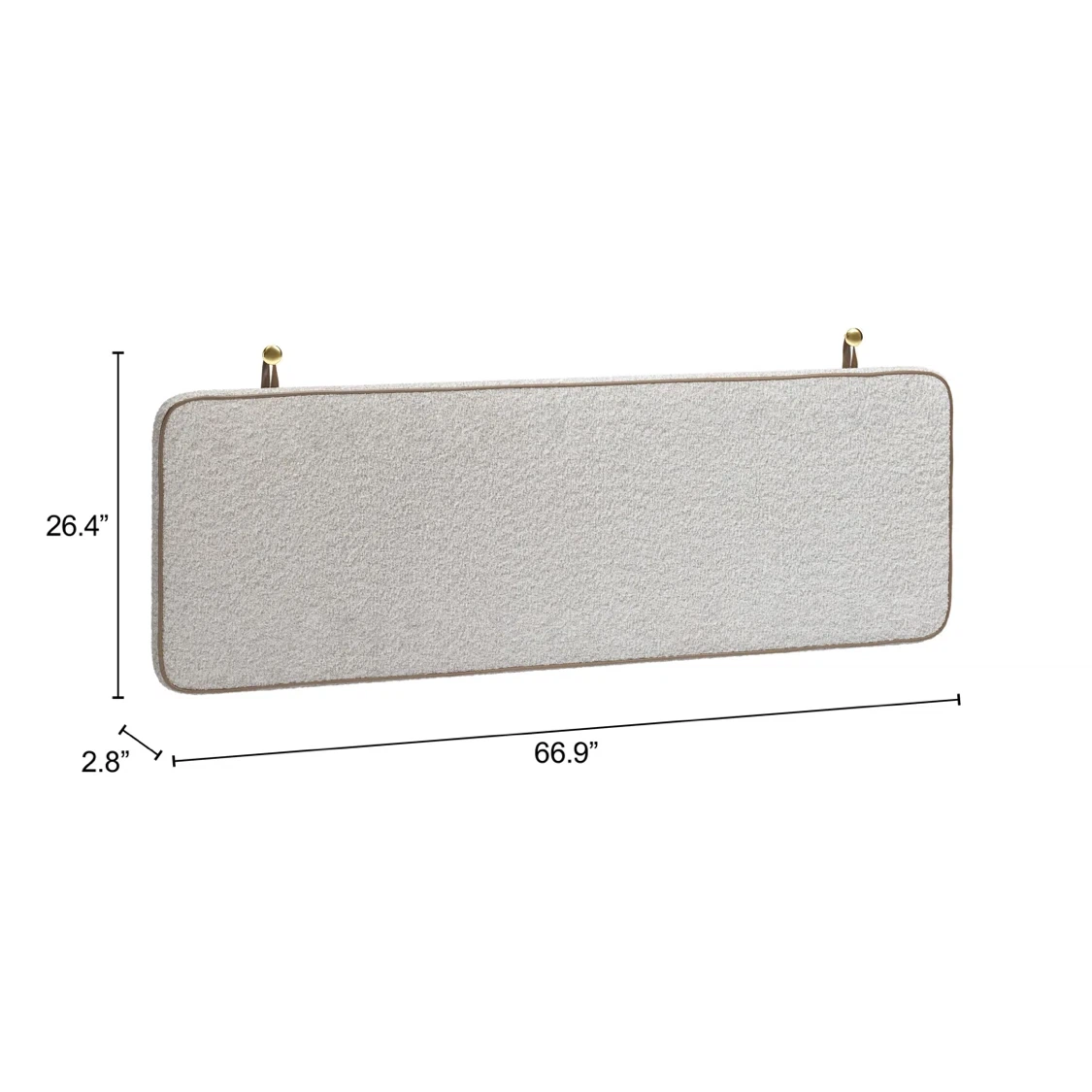 New Boucle Boho Upholstered Wall Mounted Headboard - photo 2