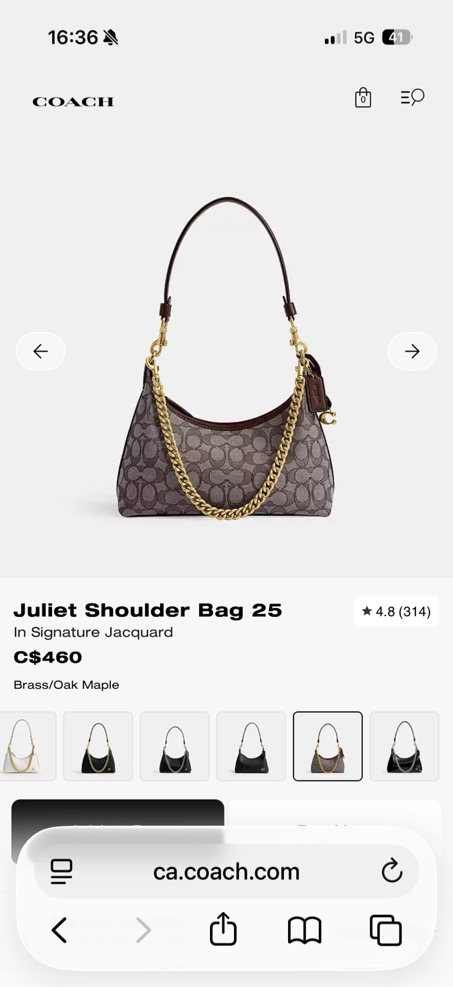 Coach Shoulder Canvas Bag